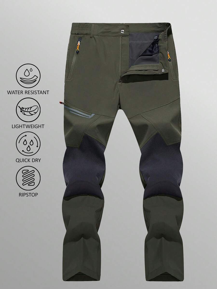 KEFITEVD Men's Water Resistant Hiking Pants All Seasons Quick Dry Working Cargo Pants