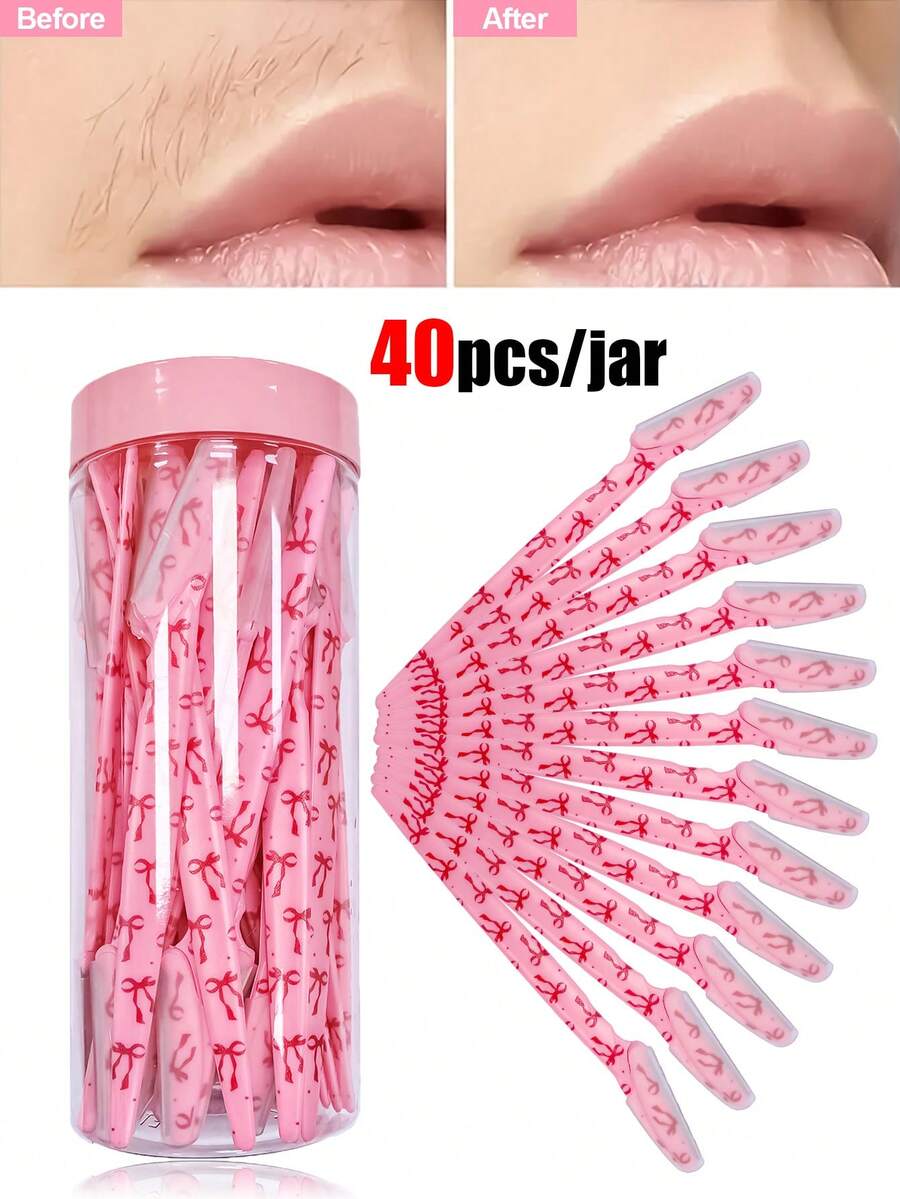 40/30/20/12件套多功能眉毛修剪器和面部毛发去除器，带保护盖，男女通用（1/3/6/12/24/30件套装） - 彩色 - 查看 1