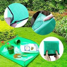 Extra Large Foldable Green Gardening Mat 43'*30' Thickened Waterproof For Indoor Plant Repotting Transplanting And Mess Control Succulent Portable Plant Care Mat - Green - View 10