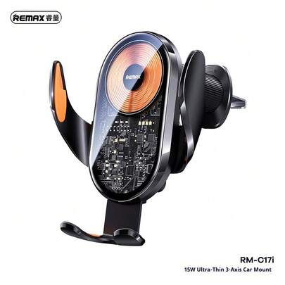 REMAX Magnetic Wireless Charging Car Mount With 360° Rotation, Air Vent/Dashboard/Windshield Compatible For IPhone 12-16 & MagSafe Devices