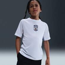 Nike Youth K NK DF MULTI SS TOP GCEL Short Sleeve T-Shirt, Knitted Collarless Short Tee TIII0477-100 - White - View 1