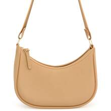 Women's Half-Moon Shoulder Bag Set (Crossbody) + Waterproof Rubberized Wallet - Mostaza Amarilla - Ver 3