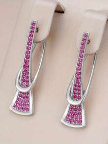 1 Pair Classic Cubic Zirconia Teardrop Earrings, Suitable For Women, Can Be Worn For Weddings, Engagements, Valentine's Day And Other Occasions, An Ideal Gift Choice - 2# - View 19
