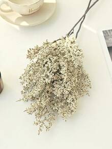 1/80支仿真满天星假花，逼真植物，适用于家居、餐厅、客厅、户外花园装饰、插花、摄影道具，适合春秋季节，可用于花瓶、花墙、花环、新娘捧花、婚礼装饰、DIY花环材料、生日派对装饰、家居装饰配件、情人节等。 - 米白色 - 查看 4