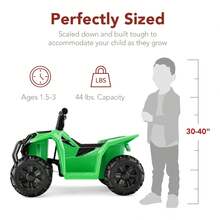 ¡Recomendado Juguete para niños, mejor opción de productos, cuatrimoto de 6v, ATV de 4 ruedas, top de temporada! - Negro - Ver 8