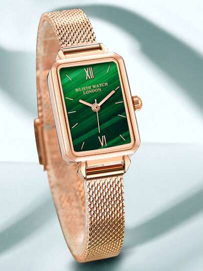  WLISTH 复古小方表，简约气质，学生表，韩版ins风绿色小表，防水女表