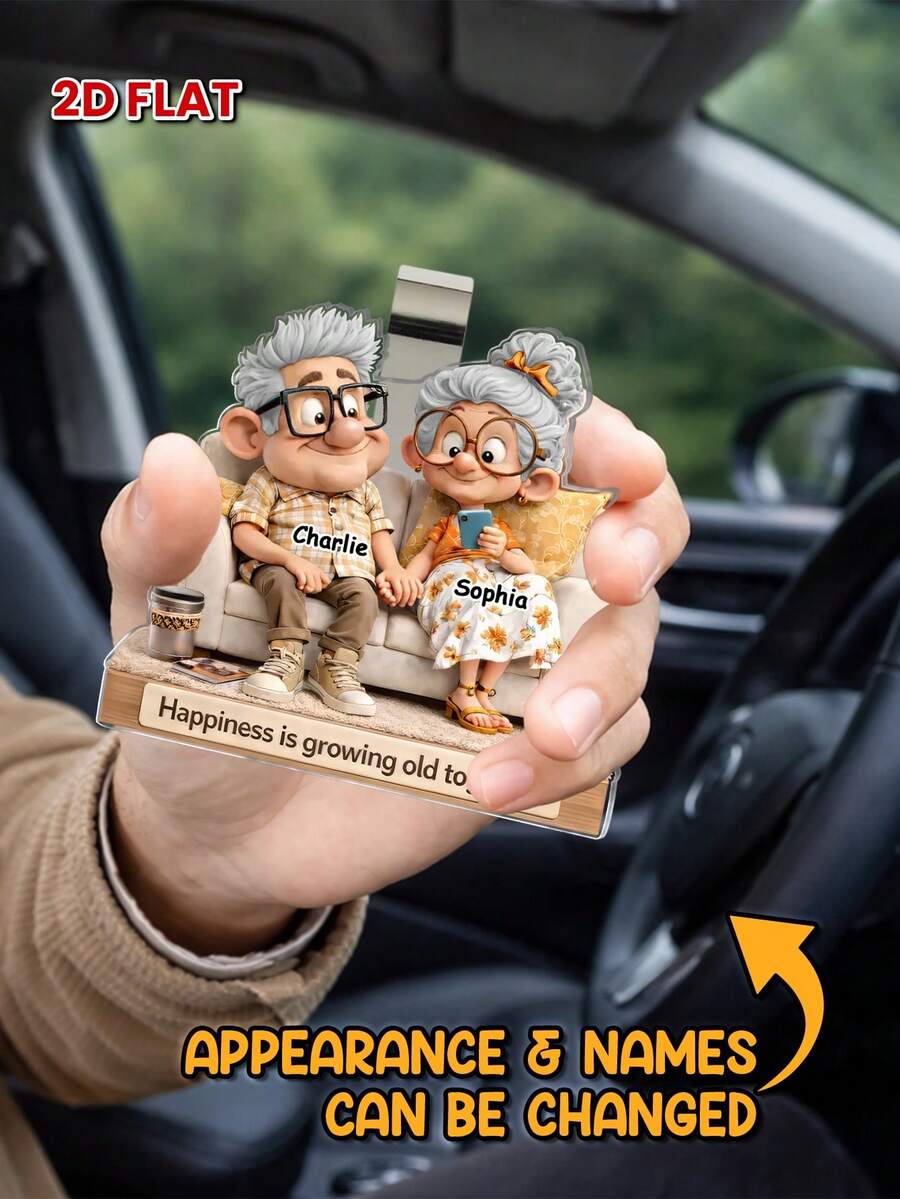 Catygift Figura acrílica personalizada de pareja, regalo personalizado de pareja con nombres y apariencia personalizados, perfecto para aniversario, San Valentín, boda, regalo romántico - Como se muestra - Ver 1