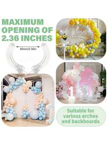 10pcs/5pcs/1pc Large Balloon Arch Clips - Heavy Duty 3.5 Inch Clear Plastic Spring Clips With Ergonomic Handles And Sturdy Bases, Suitable For Balloon Arch Kits, Birthday Decorations, Crafts, Woodworking, Photography Studios, Craft Supplies - Multicolor - View 8
