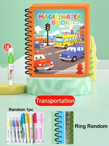 1 Reusable Magic Water Color Painting Book - Includes Water Color Pen Set - Color Mixing - View 14