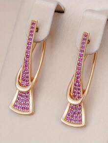1 Pair Classic Cubic Zirconia Teardrop Earrings, Suitable For Women, Can Be Worn For Weddings, Engagements, Valentine's Day And Other Occasions, An Ideal Gift Choice - 2# - View 18