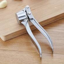 1pc Professional Stainless Steel Manual Garlic Press, Heavy Duty Garlic Crusher And Mincer, Easy To Clean Kitchen Tool, #KitchenHacks #HomeCooking #KitchenDecor, Healthy Meal Prep Tool, Fitness Enthusiasts Outdoor BBQ Essential, New Apartment Housewarming Kitchen Gadget, Compact Manual Garlic Press For Dorm - Multicolor - View 10
