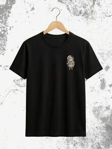 Unisex Christian T-Shirt Lost Sheep #100 Fun Biblical Print Premium Black - Black - View 2