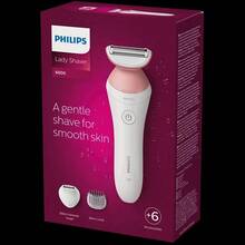 Afeitadora Philips BRL146 Lady Shaver Serie 6000, afeitadora inalámbrica húmeda y seca, totalmente lavable, lámina flotante, puntas de recortadora redondeadas, 40 minutos de uso inalámbrico, batería recargable, para piel sensible - Rosa - Ver 9