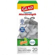 Tall Kitchen Trash Bags 13 Gallon Drawstring Garbage Bags Extra Strong  Leak Proof Tear Resistant Fresh Scent Heavy Duty Kitchen Waste Bags 20 Count - 20 - Xem 2