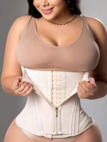 1pc Waist Trainer Belt With Zipper Girdle High Compression Body Shaper Waistband For Women Underbust Corset Latex Waist Cincher - 彩色 - 查看 20