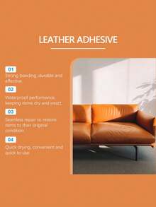 jakehoe Adhesivo de cuero, pegamento de unión para sofás de cuero y tela, adhesivo impermeable y sin costuras para reparación - A - Ver 7