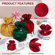 4件套。酒红色天鹅绒袋，圆底天鹅绒礼品袋，配仿珍珠吊坠，适合婚礼和生日派对礼物。 - 酒紅色 - 查看 5