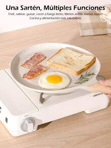 Sartén antiadherente lindos para crepes y lasaña - Tamaños 10.2", utensilios de cocina de triple tamaño - Sartén*1 - Ver 9