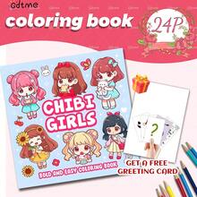 GDTME Cute High School Girl Painting Notebook, 9 Pages, Pink, "Heartbeat!" Cute! High School Girl's Daily Life Cute Manga Style, Anime Girl Illustrations (24 Pages), Perfect Birthday Gift, Christmas Gift, Girl Gift, Otaku Girl Gift, Valentine's Day And Women's Day Gift, Back To School Gift, Coloring Book, Art Supplies, Stationery - Kawaii Girl9 - View 17