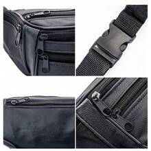 Bum Bag Leather Fanny Pack Festival Money Pouch Travel Waist Belt Wallet Sport - 咖啡色 - 查看 7