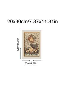 1张《梦想家》塔罗牌印刷品，灵性艺术波西米亚风装饰，神圣女性海报，神秘绘画，女巫主题墙面艺术，冥想印刷品，女巫礼物，送给朋友的理想礼物，卧室艺术印刷品，客厅装饰，办公室装饰，厨房装饰，浴室装饰，墙面艺术，墙面装饰，家居装饰，房间装饰，帆布墙面艺术，海报，带框墙面艺术，可选画框 - B - 查看 15