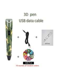 1支3D绘图笔，DIY绘图打印笔，3D涂鸦玩具，美术工具，生日礼物，圣诞礼物，9米/25米/50米/100米PLA耗材补充装（耗材） - 彩色 - 查看 11