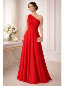 Bridesmaid Dress Party Guests Reception Graduation Without Shine Limp Mule In Fluity - Đỏ - Xem 1