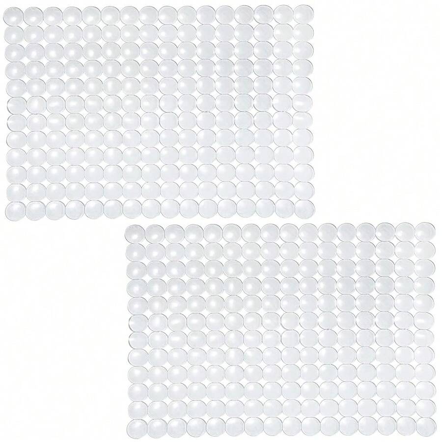 Pack Kitchen Sink Mat Plastic Protect Mat PVC -Friendly Kitchen Adjustable Stainless Steel/Porcelain Dish Drying Pad Protector For Bottom Of Sink, 15 X 11 Inches (Clear) - 清除 - 查看 1
