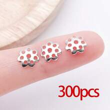 300颗珠帽 花形珠帽 隔珠 合金珠帽 吊坠帽 耳环手链项链首饰DIY工艺品制作 - 彩色 - 查看 8