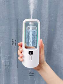 A White Minimalist Automatic Essential Oil Diffuser With Romantic Multi-Color Ambient Lighting And 5 Adjustable Working Modes. This USB Rechargeable Aromatherapy Diffuser Can Serve As An Electric Air Freshener For Hotel, Home, Bedroom, Living Room, Office, Pet Room, And Bathroom Odor Elimination. - White - View 9