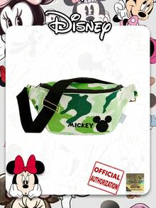 Disney Cartoon Camouflage  Fanny Pack, Unisex Sports Sling Bag, Portable Foldable Chest Bag, Suitable For Daily Fitness, Running, Cycling, Outdoor Portable Phone Bag, Coin Purse, Daily Wear Chest Bag - Multicolor - View 3