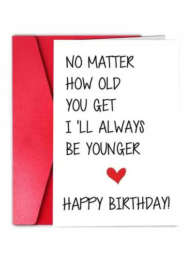 1Pc Fun Birthday Card, Perfect For Sisters, A Bold Birthday Card For Him Or Her, I Will Always Stay Young