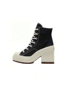 Converse Chuck 70 高跟鞋風格 高筒 帆布鞋 男女同款 黑 - 黑色 - 查看 16