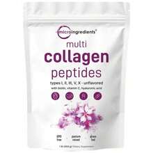 MicroIngredients Multi Collagen Peptides Powder | Types I, II, III, V, X | Unflavored | With Biotin, Vitamin C & Hyaluronic Acid | 1lb (454g) | Grass Fed, Pasture Raised, Non-GMO | Dietary Supplement - 1-pACK - View 6