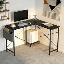 L Shaped Desk, 50 Inch Reversible Computer Desk Corner Gaming Table With CPU Stand & Storage Bag, Sturdy Metal Frame PC Workstation For Home Office - Black - View 8