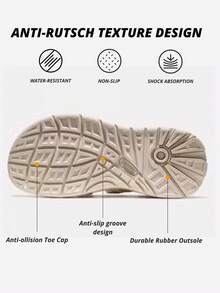 CAMEL CROWN Women's Casual Sandals, Spring And Summer Treading Wave Sports Sandals Non-Slip Shoes Soft Bottom Beach Shoes Hook And Loop Shoes - Beige - View 5