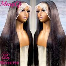 13x4 蕾丝前假发，200% 密度，预拔毛，无胶假发，直发，人发混纺，黑色蕾丝前假发，13x4、5x5、13x6 高清蕾丝前假发，自然蕾丝闭合假发，适合，26 英寸 - 自然色&黑色系 - 查看 2