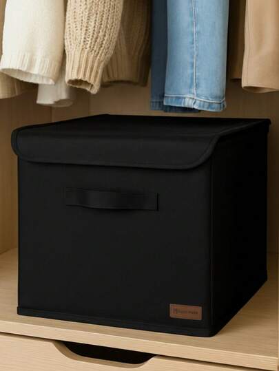 1PC 30X30X30 Powder Striped Lidded Box Toy Basket - Laundry Basket - Bathroom Organizer - Storage Organizer - Storage Box
