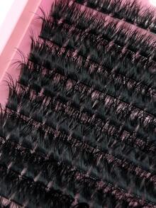 200 Clusters D Curl Fake Eyelashes 80D Dense Curly Soft Individual Eyelash Extension Effect Fluffy Lightweight Reusable Lashes Suitable For Parties And Other Occasions - D - View 6