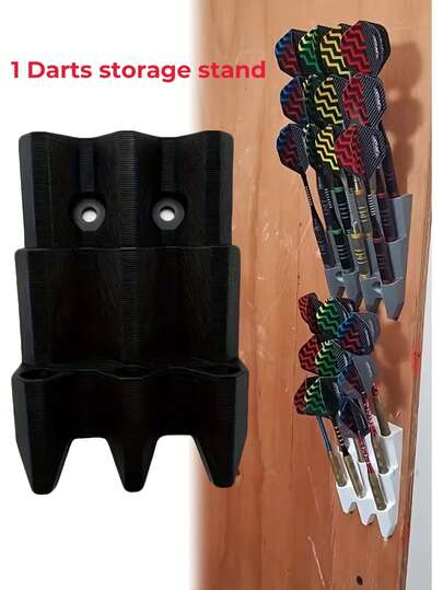 1pc Wall-Mounted Dart Board Holder, Can Accommodate 9 Darts, Suitable For Living Room/Bedroom/Study/Bar, Ideal Dart Storage Tool, Space-Saving Design, Great Gift For Valentine's Day/Halloween/Christmas, Wall-Mounted Storage (Screws Not Included)