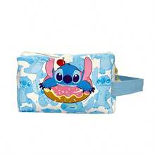 Lilo & Stitch Pochette de rangement portable mignonne - Sac cosmétique en cuir PU élégant pour femmes - Étui multifonction zippé de haute qualité - Parfait pour le maquillage de voyage, les petits articles de toilette et le rangement des accessoires. - Multicolore - Voir 16