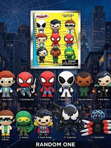 Marvel 漫威官方授权盲盒动漫人物钥匙扣蜘蛛侠3D立体人偶包夹挂件惊喜背包装饰礼品1个 - 彩色 - 查看 1
