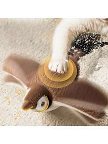 Chew-Resistant Rechargeable Sound-Emitting Cat/Dog Toy - Faux Feather Design With Realistic Sound Effect - Multicolor - View 7