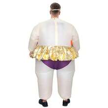 1pc Inflatable Heart-Themed Costume, Unisex Ballet Outfit - Unique Attire Suitable For Halloween, Carnival, Christmas And Various Events/Parties - Purple Ballet - View 5