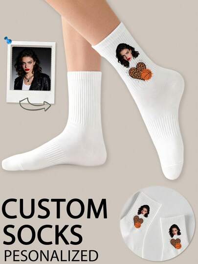 1 Pair Of Customized Crew Socks,Custom Face Socks, Couple Socks,Custom Photo Sock, Custom Printed Socks, Personalized Funny Face Socks, Custom Picture Socks, Put Any Face On The Socks, Anniversary Gift, Valentine Gift, Birthday Gift, Wedding Gift, Mother's Day Gift, Father's Day Gift, Best Friend Gift, Gift For Mom/Dad, Gift For Girlfriend/Boyfriend, Gift For Her/Him Doggy, Kitties, Cat Children Living Room