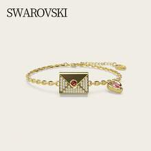 Swarovski LETRA Armband für Damen, Liebesbrief-Geschenk im Umschlag-Design für die Freundin, Geschenk zum Lehrertag, Geburtstagsgeschenk für Frauen, 5666222 - Gold - Übersicht 4