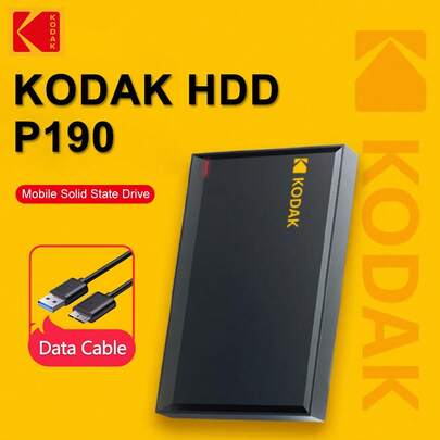 Kodak 柯达移动硬盘 2TB 原装高速 5Gbps 游戏外置硬盘 1TB 大容量硬盘 500GB 闪存 5400 转/分