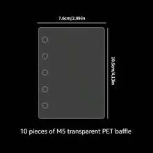 10pcs/Bag A6/A7/M5 Sticker Book Refill Pages, Thick Hard Cover Sticker Notebook Refills, Sticker Notebook Dividers, PP Material, Suitable For Sticker Books, Notebooks, Budget Planners, Scrapbooking, Crystal Bubble Stickers, Back To School Supplies, Student & Office Supplies, Christmas & New Year Gifts - Clear - View 12