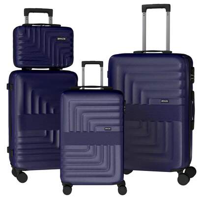 YSTYLE 4-Piece Hardside Luggage Set (12/20/24/28 Inches), With Scratch-Resistant And Impact-Resistant ABS Shells, Spacious Design And Four 360-Degree Spinner Wheels