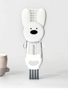 1个兔耳四合一杯刷，多功能缝隙清洁刷，适用于家庭使用，可清洁瓶杯，杯刷，杯子修理工具 - 彩色 - 查看 10